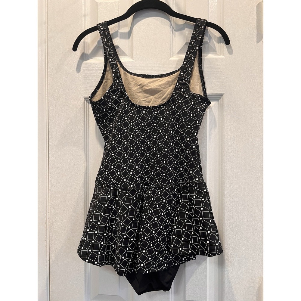 VTG Sun Streak Newport News Swim Dress Swimsuit One Piece Skirted 12 NWOT *Note - Picture 3 of 5
